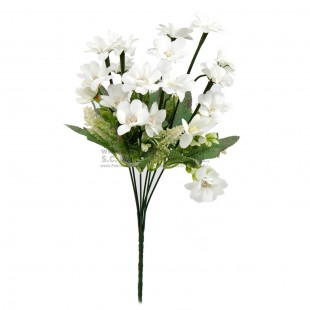 Buchet flori artificiale albe 36 cm